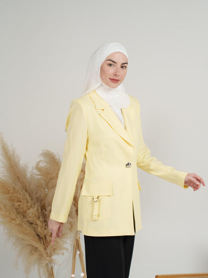 Pastel Notch-Lapel Blazer