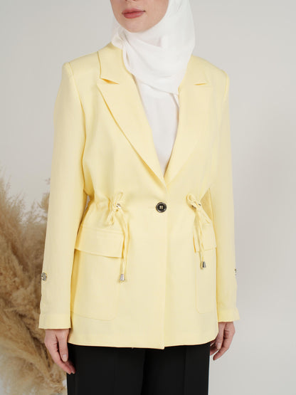 Drawstring Formal Blazer