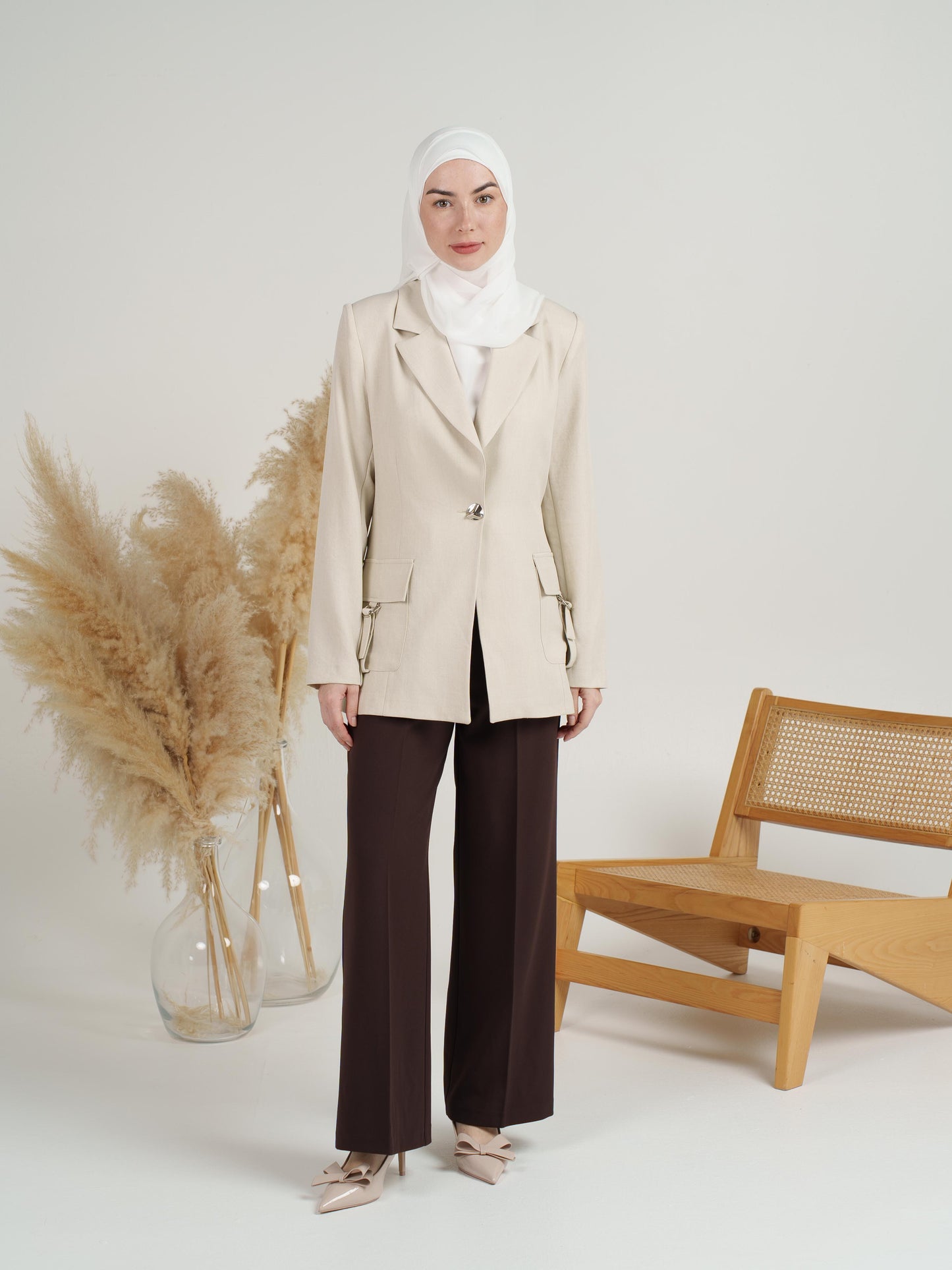 Pastel Notch-Lapel Blazer