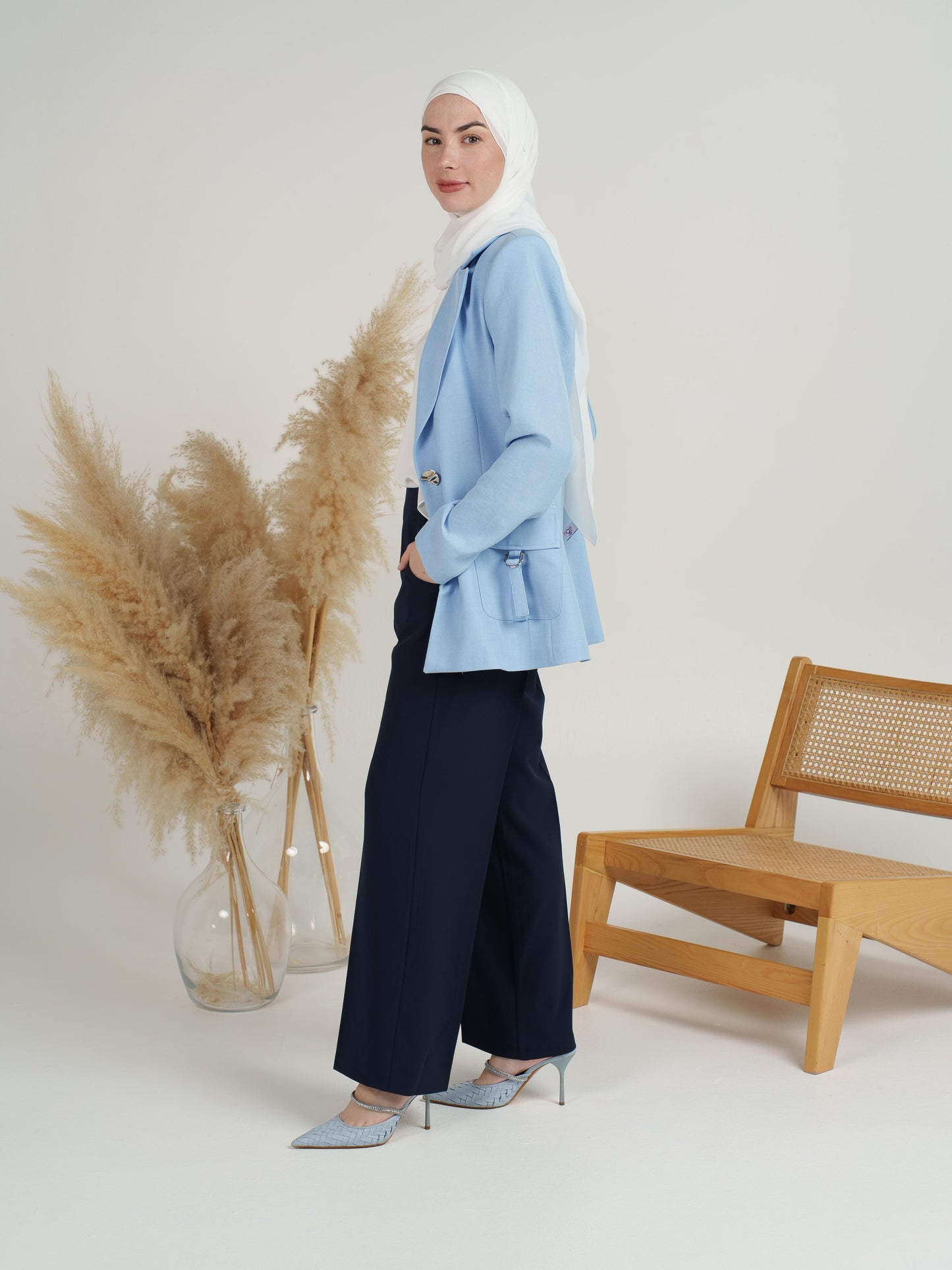 Pastel Notch-Lapel Blazer