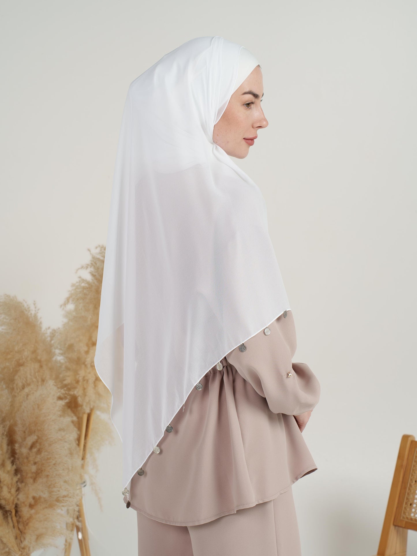 Coins Georgette Hijab