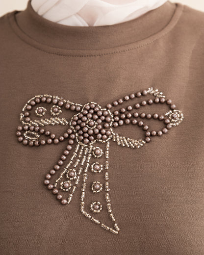 Beaded Bow Skirt Set