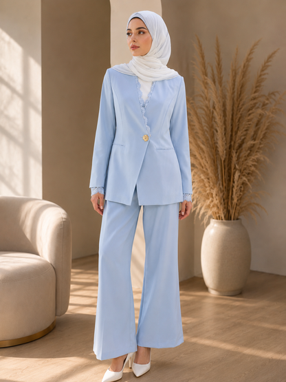 Full Dantel Formal Blazer Suit