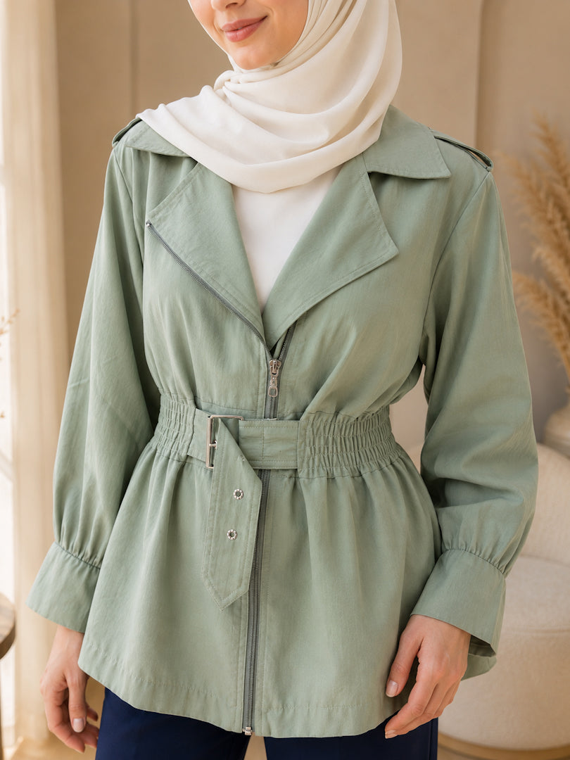 Front-Buckle Rider Jacket