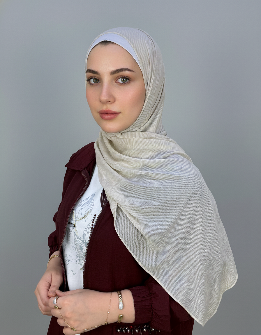 Side-Closed Kashmir Kuwaiti Hijab