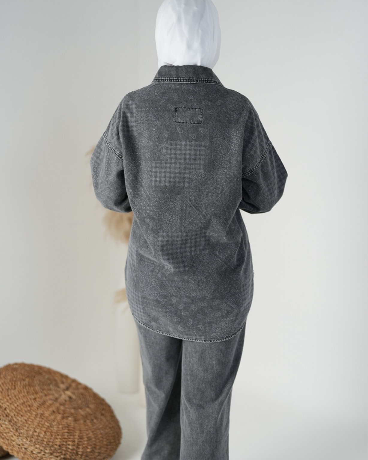 Blossom Printed Denim Set