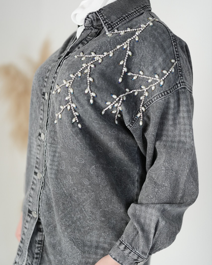 Blossom Printed Denim Set