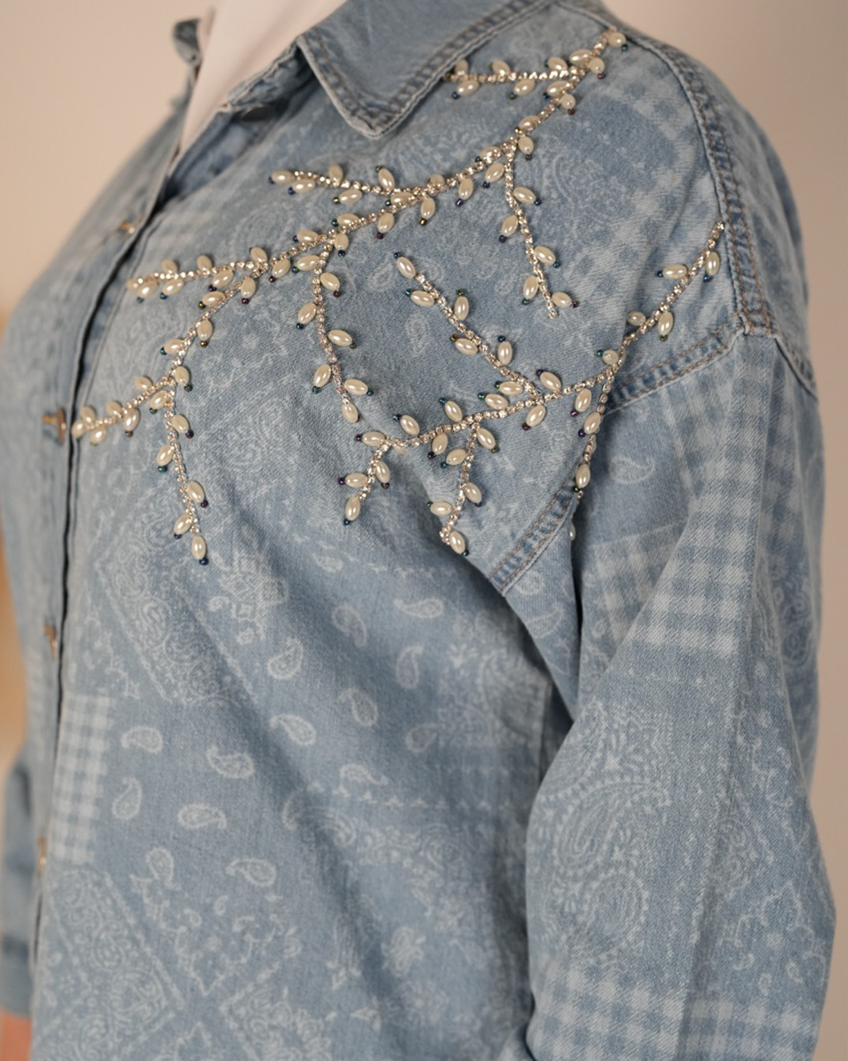 Blossom Printed Denim Set